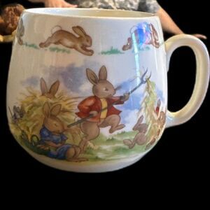 Royal Doulton Bunnykins vintage coffee cup on the farm